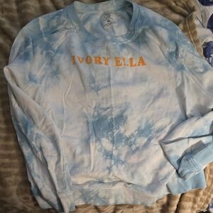 Ivory Ella Sky Blue Tie-Dye Crewneck